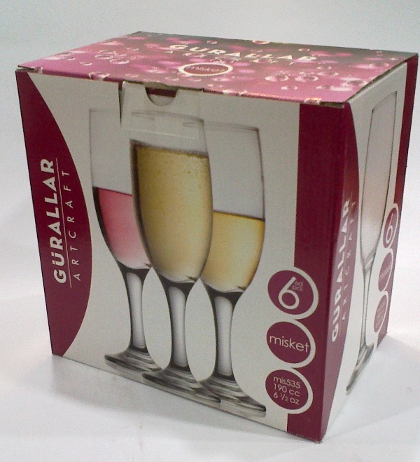 Set glasses for champagne 190 ml MISKET 6 PC ArtCraft 31-146-031
