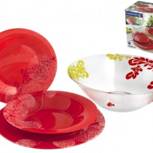Столовий сервіз на 19 предметів LUMINARC Piume Red J7547