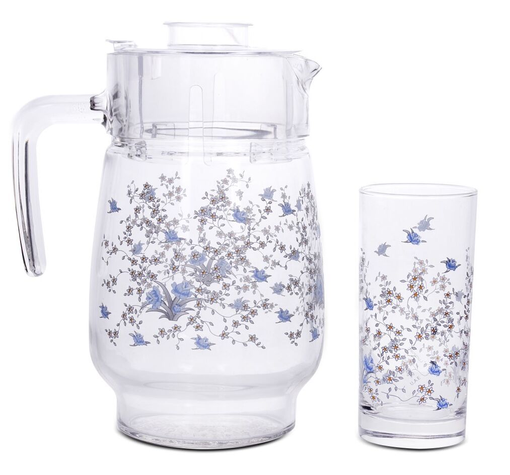 Глечик і 6 високих склянок Luminarc Romantique C0828