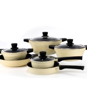 Набор Кастрюль Royalty Line RL-FS1010M Cream 10 предметов