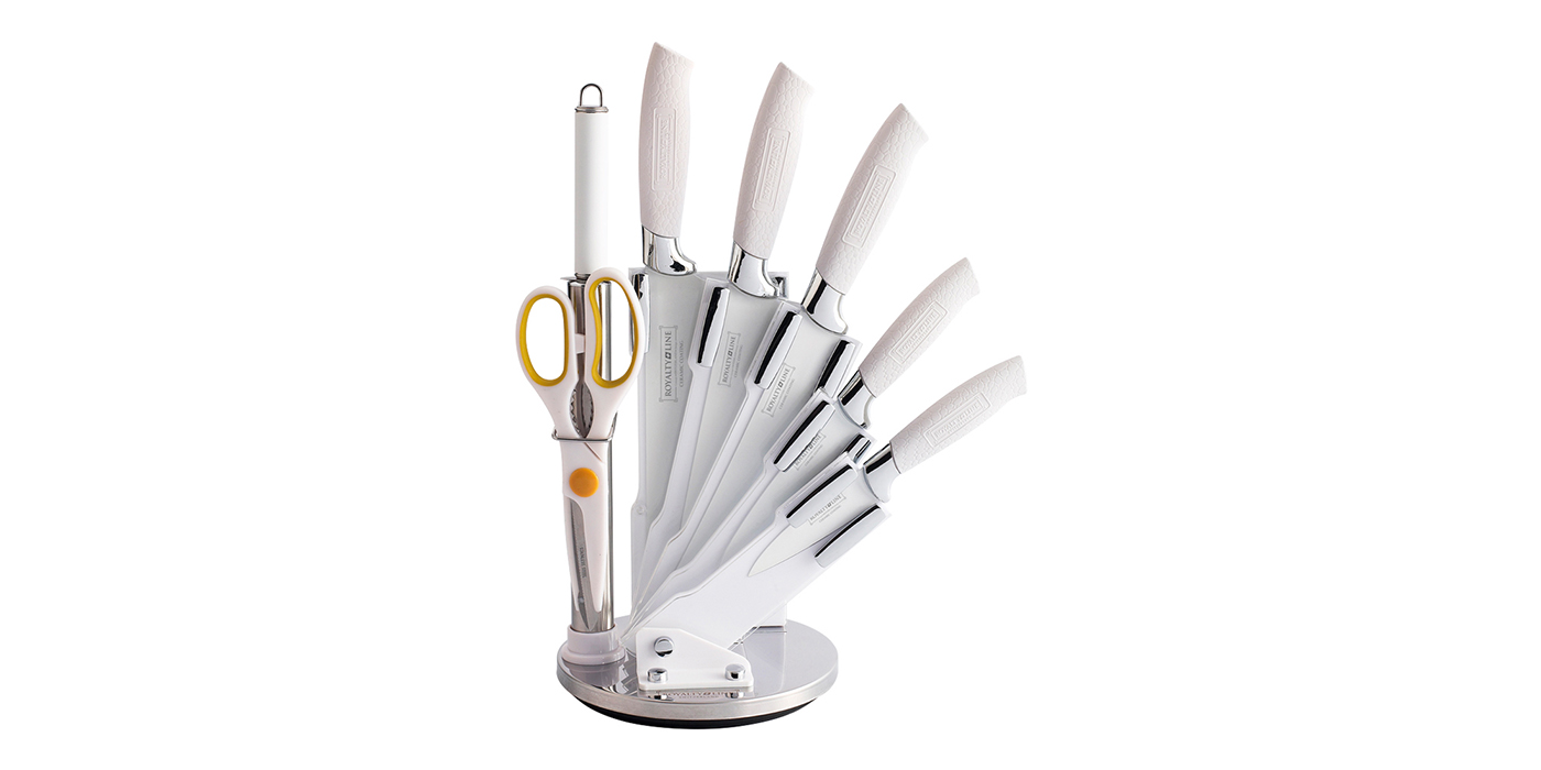 Set knives 8пр. Royalty Line RL-WHT8-W