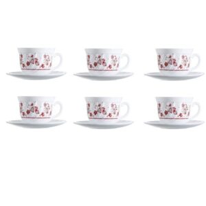 Чайный сервиз на 6 персон из 12 предметов Luminarc Alcove Red H2460