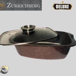 Гусятница 32x20.5x10 см с кованного алюминия с мраморным покрытием Zurrichberg ZBP-7102 Burgundy