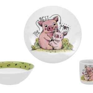 Baby set dining room crockery Limited Edition Piggy of 3 items C528