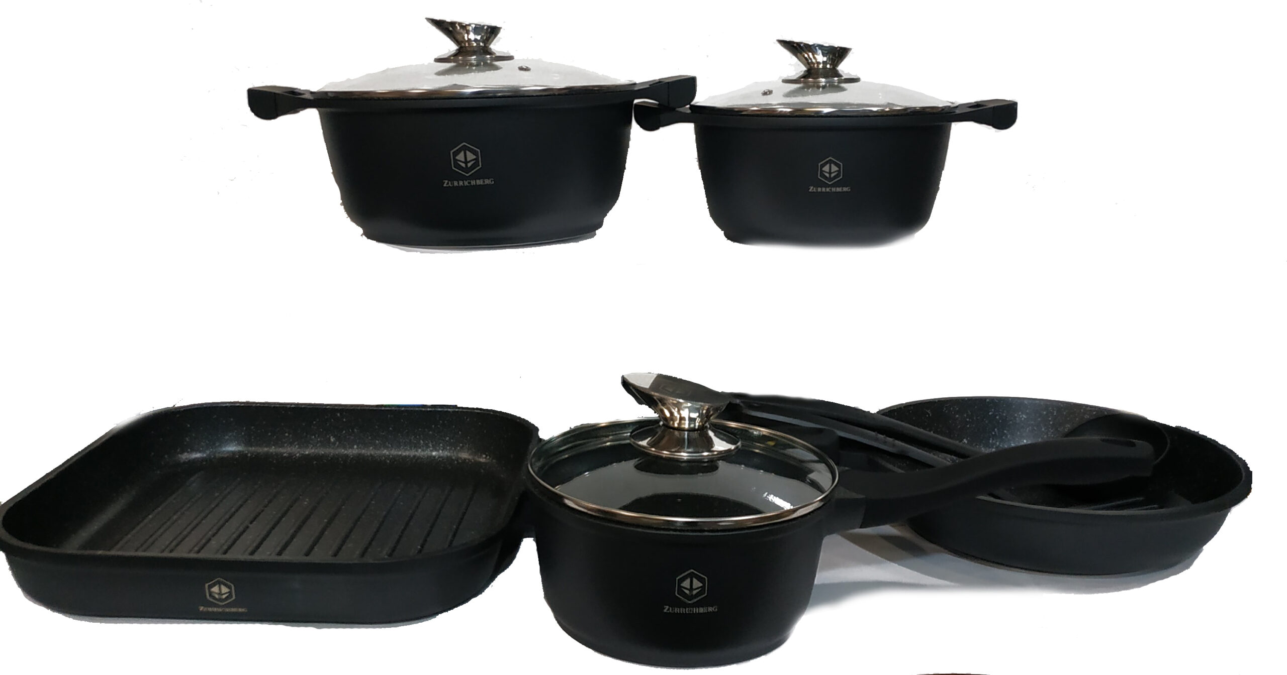 Набор посуды Zurrichberg Deluxe 10 предметов ZBP-7099 Black