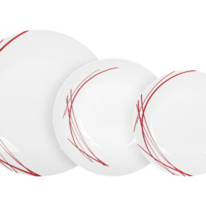 Столовый сервиз из 18 предметов Arcopal Domotille Rouge P3363