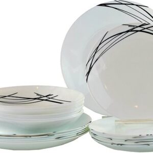 Столовый сервиз из 18 предметов Arcopal Domitille Noir P3364