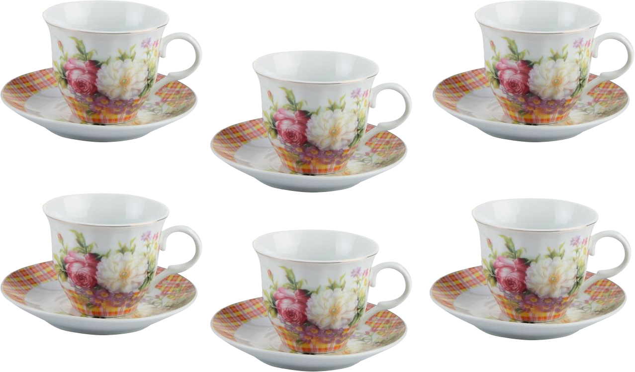 Set tea White flower 12 items Оселя 22-28-077