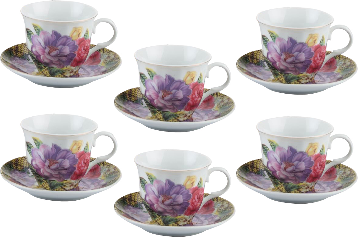 Set tea Flowers big 12 items Оселя 22-28-078