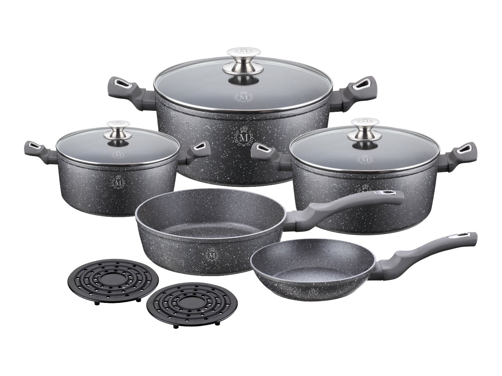 Набор посуды с литого алюминия Meisterklasse Granite Touch Line MK-1012