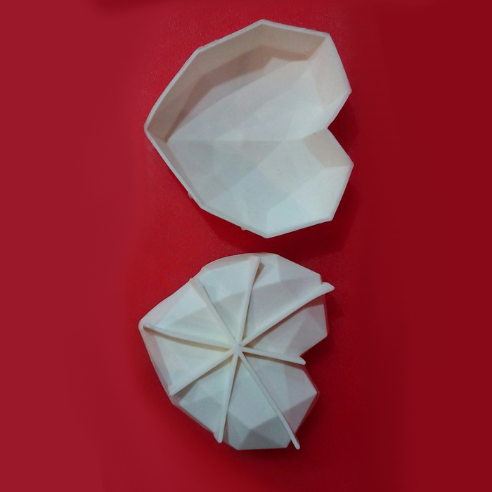 Silicone the form for Евродесерта Граненое a heart 180*155*50 mm Empire 3153