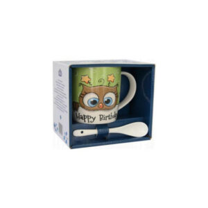 Кружка с ложкой Milika Owl Happy Color 350 мл M0520-NM-12-F