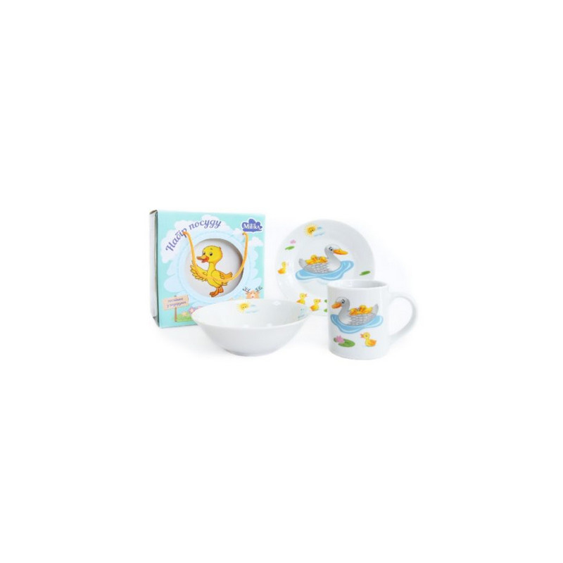 Детский набор столовой посуды 3 предмета Milika Duck Family M0690-3