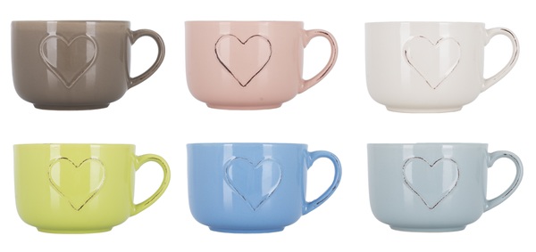 A cup LIMITED EDITION HEART JUMBO 650 ml МIX 181136