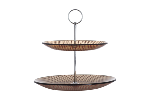 Страва двухъярусное Viva MONACO 25 см BROWN (S3020T/M2-Brown)