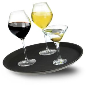 Tray round for waiter brown colors D 400 mm Empire 1321