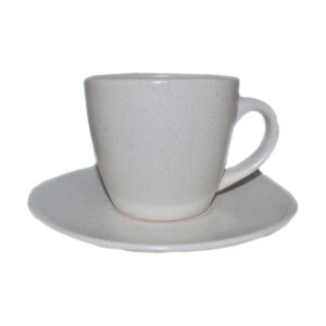 Чашка 300 мл чайная Marble Cream c блюдцем A0431-ZM05TSB