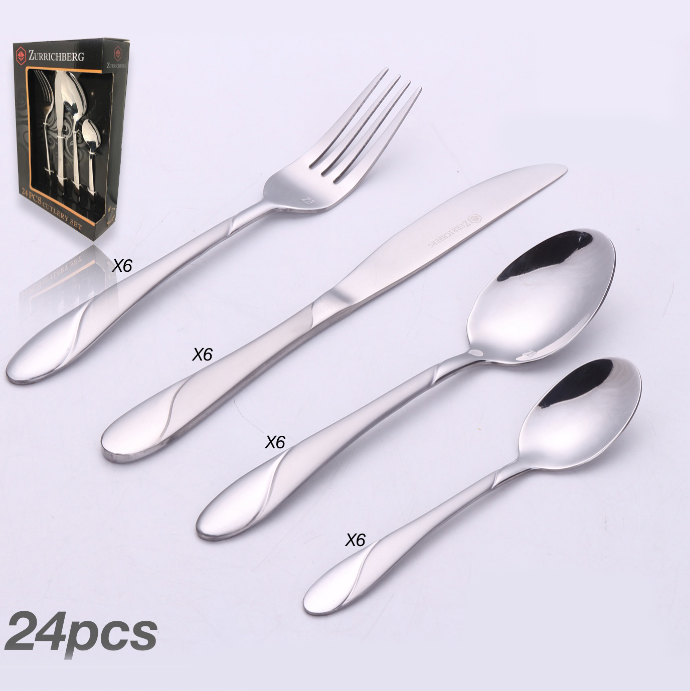 Набор столовых приборов Silver Satin Zurrichberg ZB-3008 Уценка