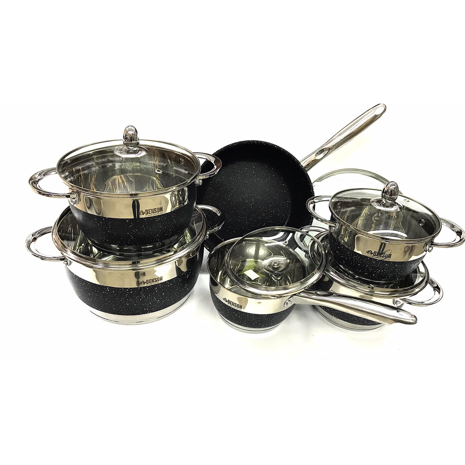 Set crockery of stainless become 12 items Benson BN-293