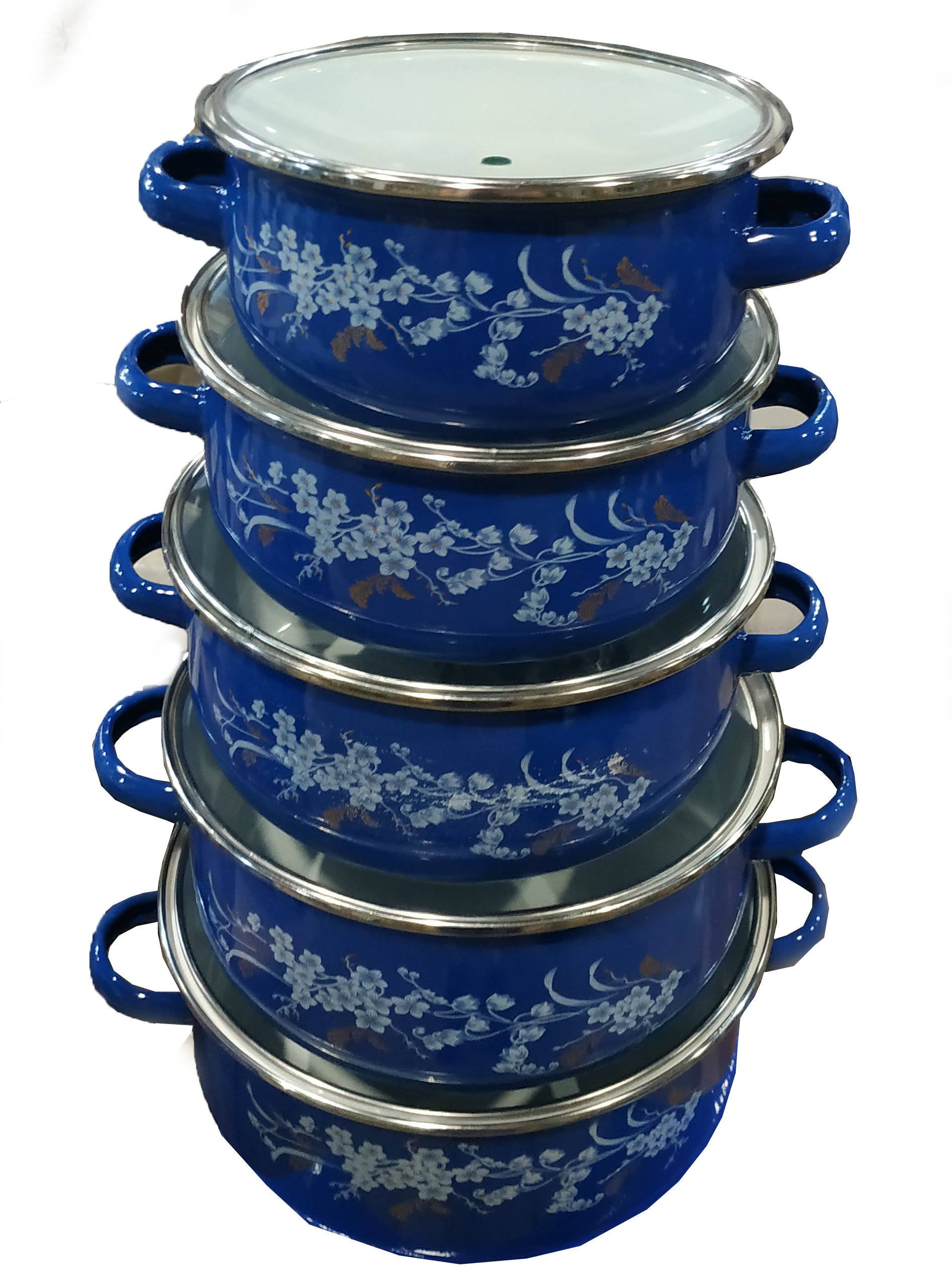Set enamelled crockery Premier of 10 items PM-673 Blue