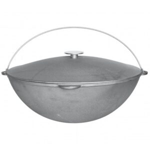 Cast-iron cauldron Tatar from cover and bow 40 l Биол 0940