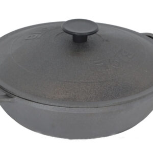 Cast iron roaster from two handles and cover 36 cm Биол 1736К