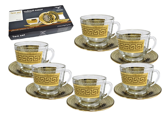 Set tea 12 items Goose crystal Baroque EAV63-1337/391