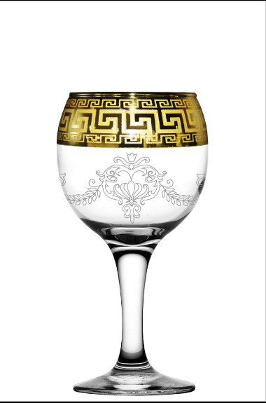Set glasses for wine 260 ml / 6 PC Goose crystal Baroque EAV63-411