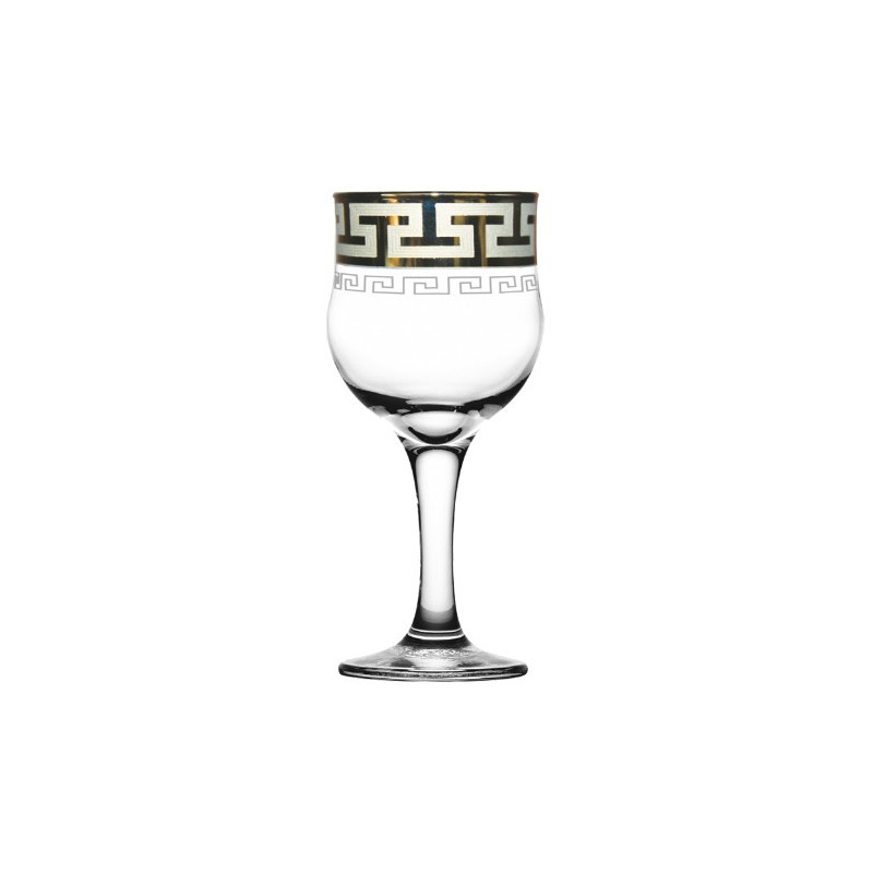 Set glasses for wine 6 PC 240 ml Goose crystal Greek pattern GE03-163