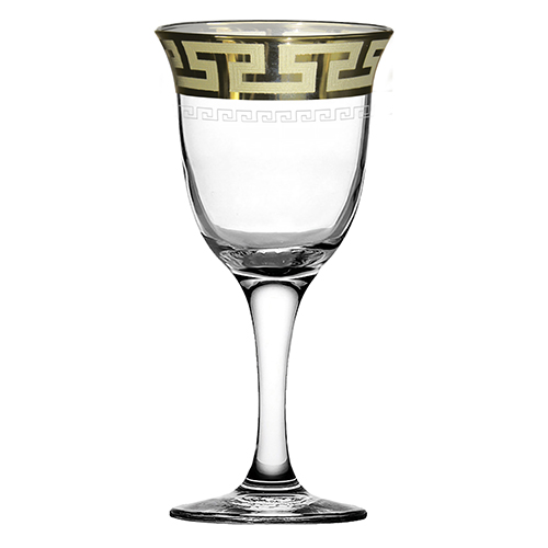 Set wine glasses 6 PC 240 ml Goose crystal Greek pattern GE03-863