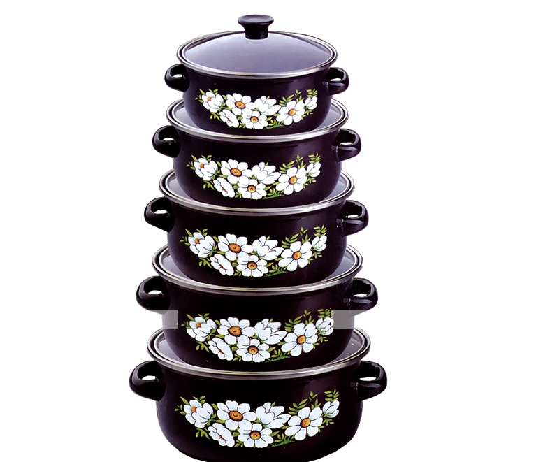 Set enamelled pots 10 items Benson BN-079