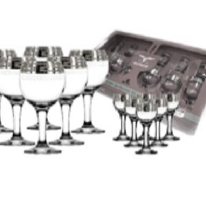 Set 12 items from picture "Greek pattern" Goose Crystal SE03-411/134
