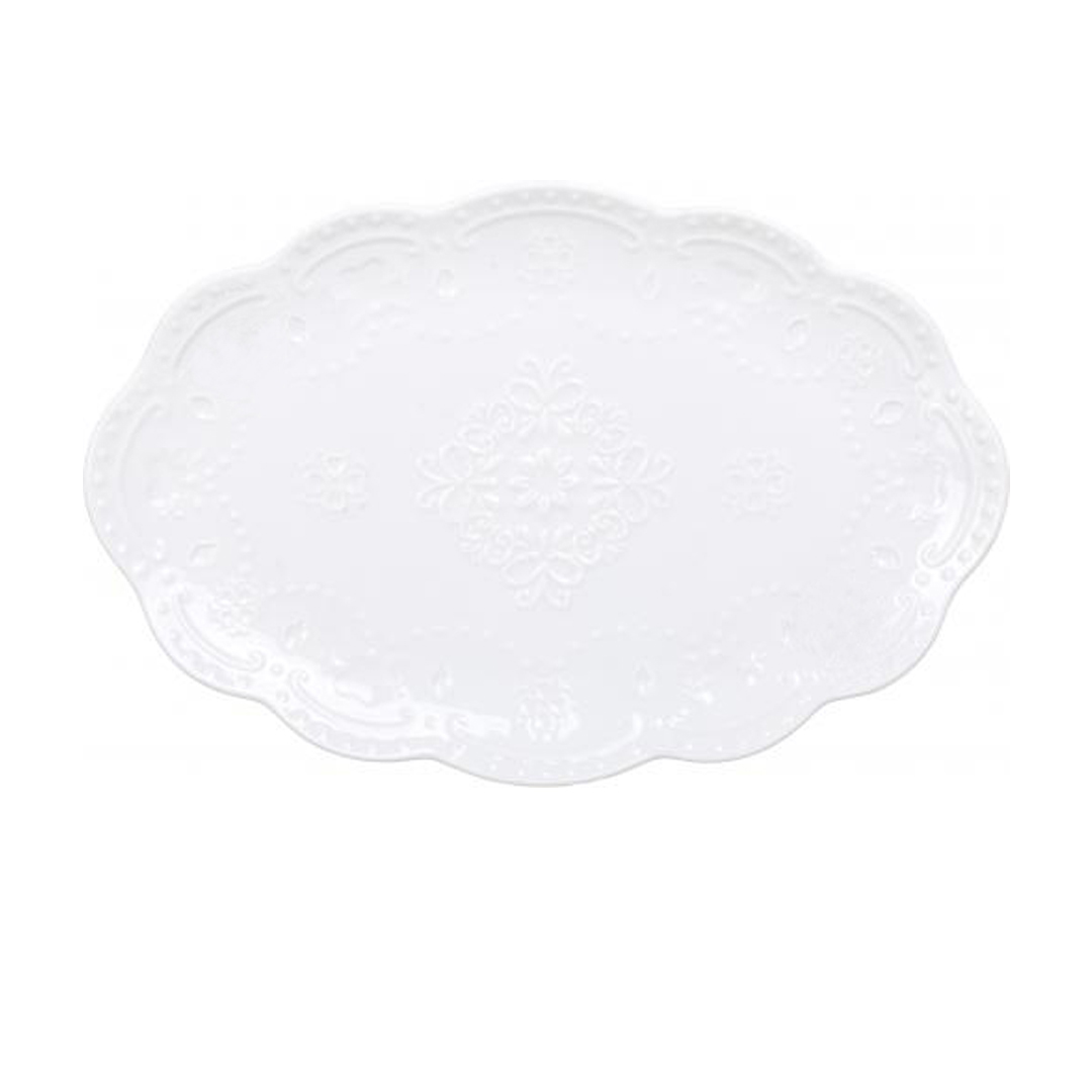 Блюдо овальное фарфоровое Astera Paradise White 26 см A0510-RS06