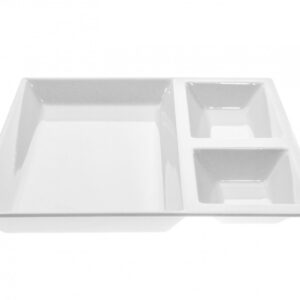 Трехсекционное блюдо из меламина 27x22,5x2,5 см One Chef 606049