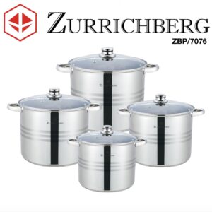 Набор кастрюль из нержавеющей стали Zurrichberg 8 предметов ZBP-7076