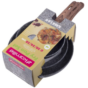 Set pans from stick coated Grey marble Kamille KM-4169