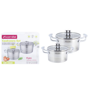 Set pots 4 etc. Kamille of stainless become KM-5860