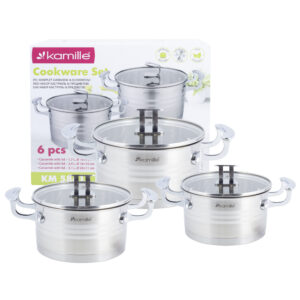 Set pots 6 etc. Kamille of stainless become KM-5861