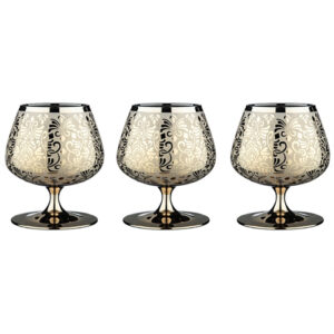 Set 6 glasses for brandy 250 ml Gold Liberty Glasstar GN1740Z