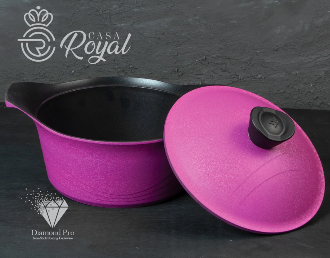 Pan 4,5 l Greblon Diamond Pro Gusto Casa Royal D-UKR2040 Pink
