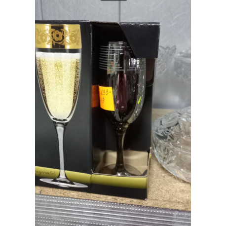 Set glasses for champagne 190 ml x 6 PC Rhombus Goose Crystal EQ233-419
