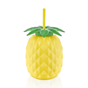 Capacity for cocktail from straw 800 ml Qlux Eco Pineapple Bottle L-00807