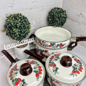 Set crockery from эмалированным coated Deluxe 7-piece