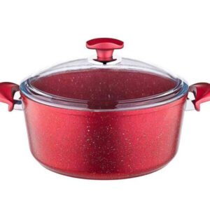 Кастрюля O.M.S. 18x10 см 2 л с крышкой OMS 3110.01.02-18-2л-Red