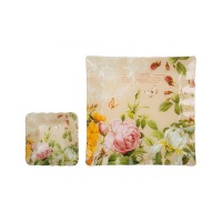 Блюдо VIVA BUNCH PINK /НАБОР/ квадр./1x30 см, 2x15 см в уп. (S3120E/3-R012-1)