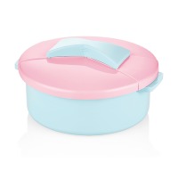 Салатник пластик BAGER BG-437 BP BLUE/PINK/кругл./с кр/1500 мл (BG-437 BP)