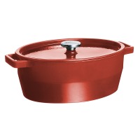 Pan PYREX Slow Cook red  cast iron pan oval 5.8л  (SC5AC33)