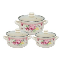 pot.En. INFINITY DS 1011 /НАБОР Кастр./cт.кр/1.8л,2.4,3.3 л/Роз. flowers (6367533)