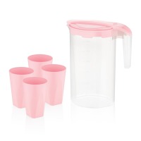 Drinking set plastic BAGER BG-424 P /PINK/НАБОР/5 etc. д/напитков (BG-424 P)