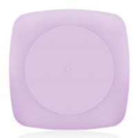 Plate plastic BAGER BG-408 CLOVER SQUARE/23*23 cm MIX (BG-408)